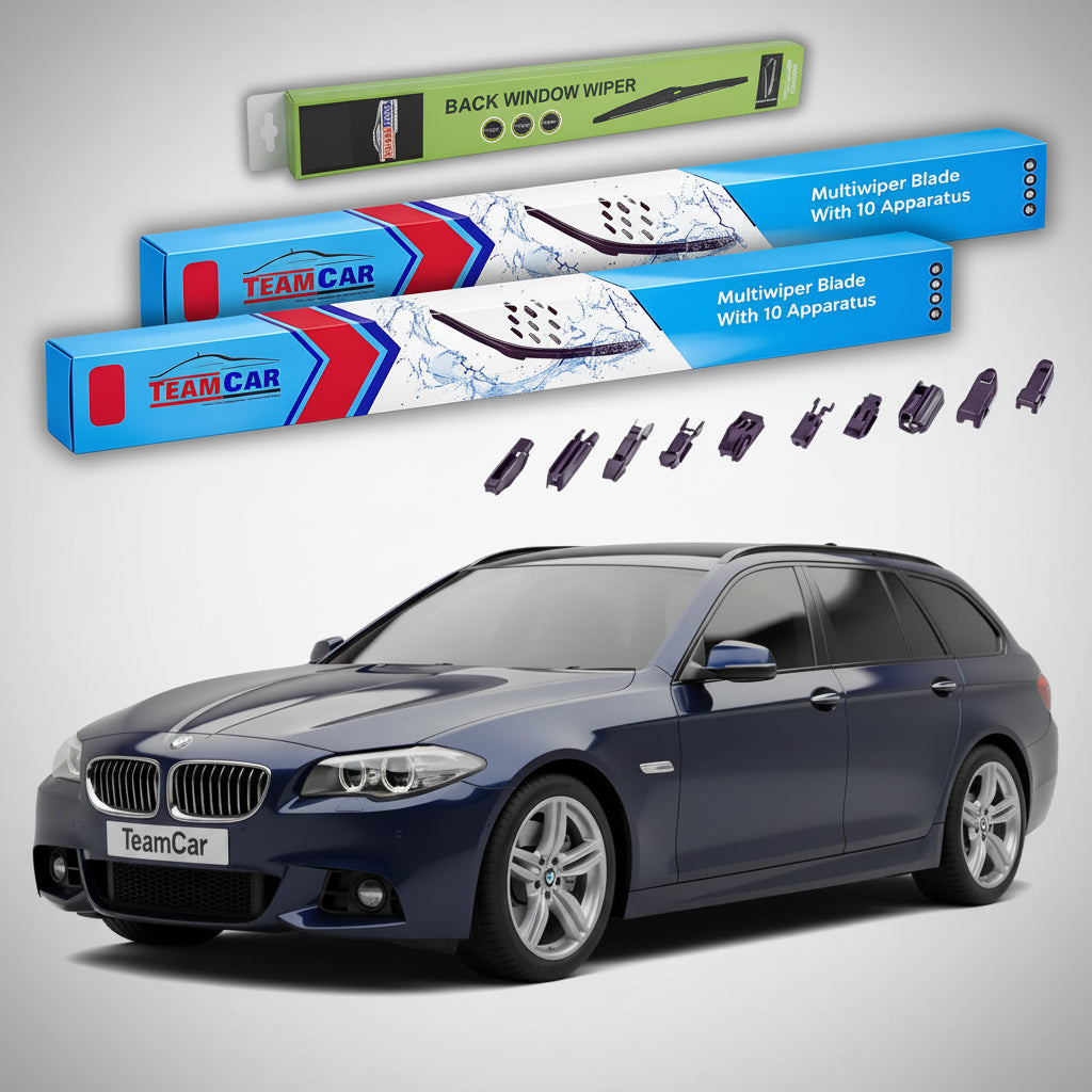 Ștergătoare TeamCar® pentru BMW Seria 5 Touring (F11) 2009–2017 – Set Față și Spate Flat Premium