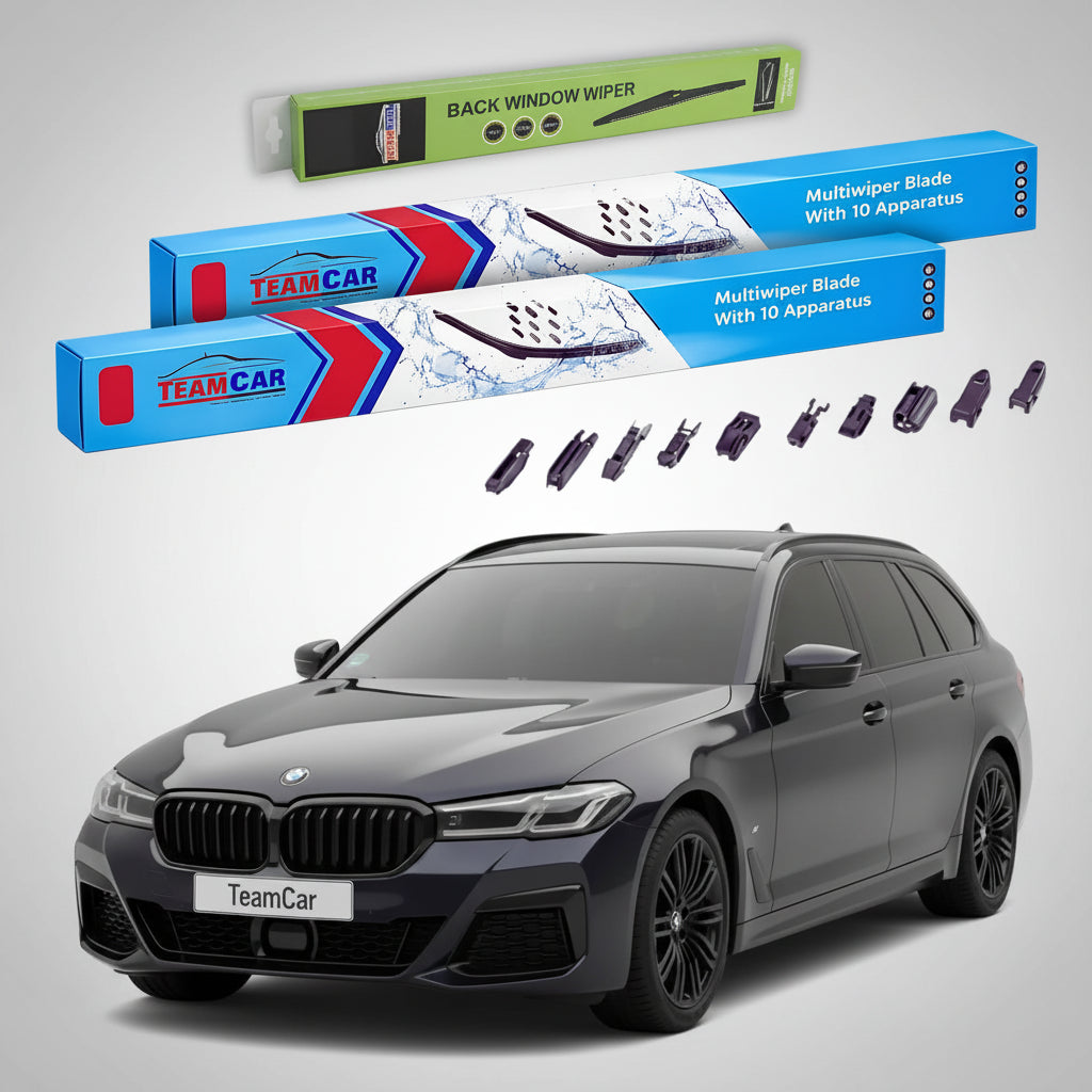 Ștergătoare TeamCar® pentru BMW Seria 5 Touring (G31) 2017–2024 – Set Față și Spate Flat Premium