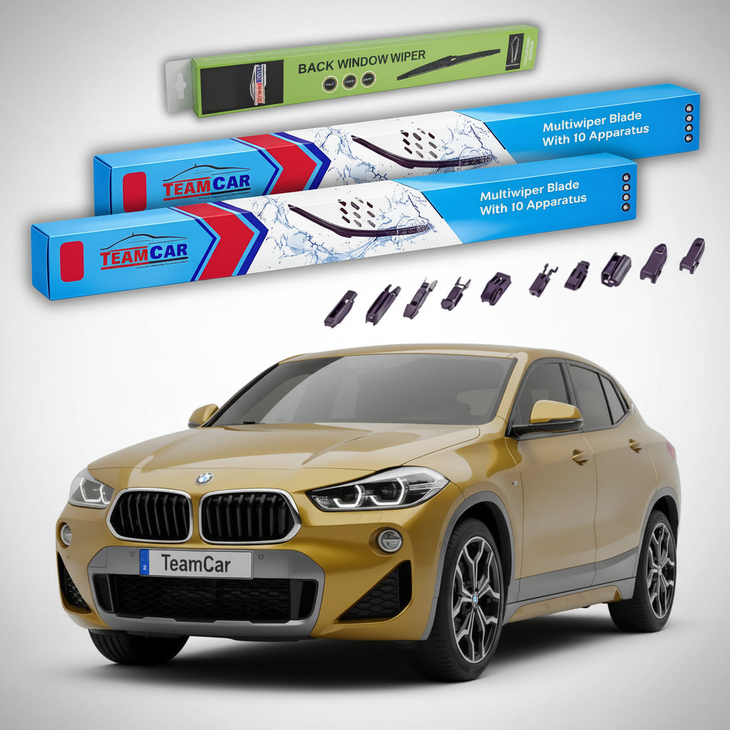 Ștergătoare TeamCar® pentru BMW X2 (F39) 2017–2023 – Set Față și Spate Flat Premium