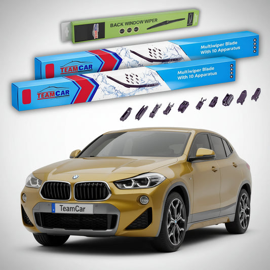 Ștergătoare TeamCar® pentru BMW X2 (F39) 2017–2023 – Set Față și Spate Flat Premium