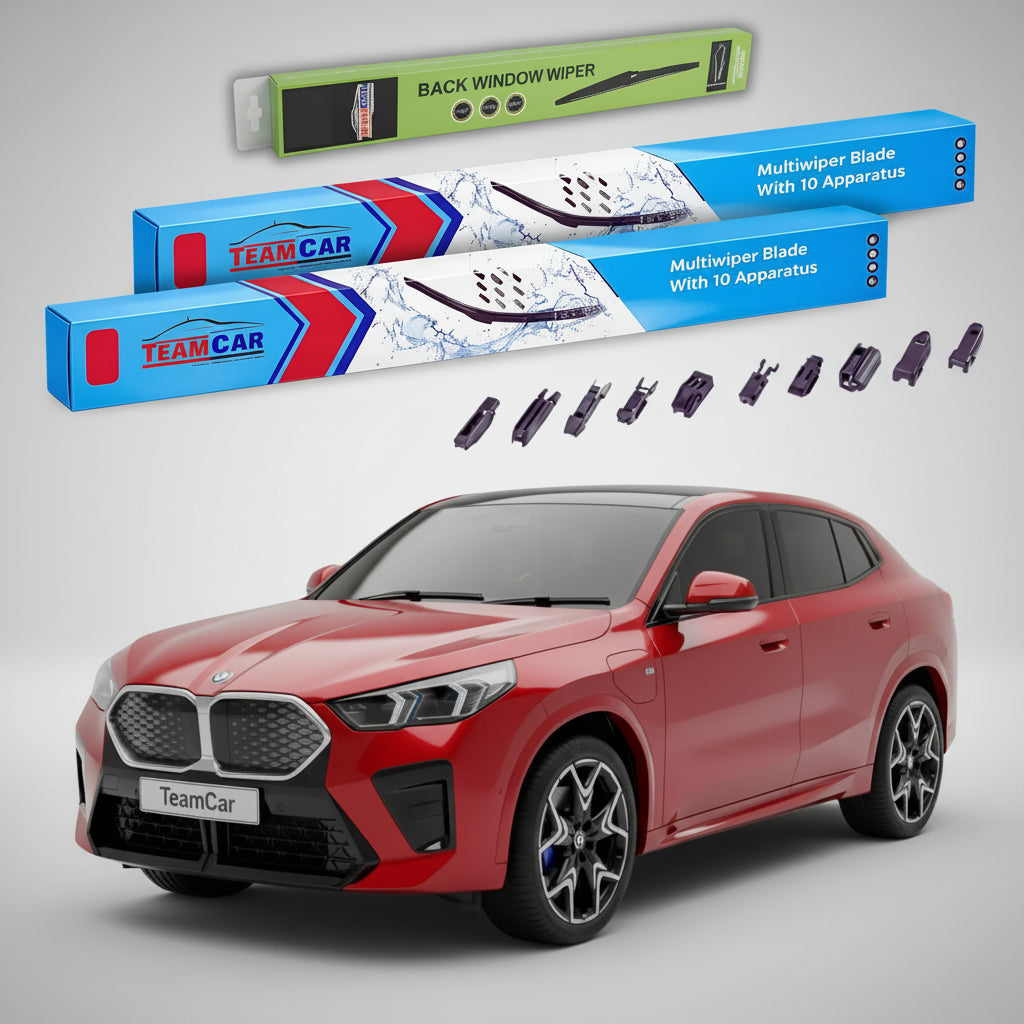 Ștergătoare TeamCar® pentru BMW X2 (U10) / iX2 2023–prezent – Set Față și Spate Flat Premium