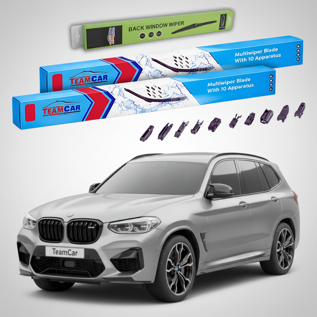 Ștergătoare TeamCar® pentru BMW X3 M (F97) / X3 (G01) / X4 M (F98) 2019– – Set Față și Spate Flat Premium