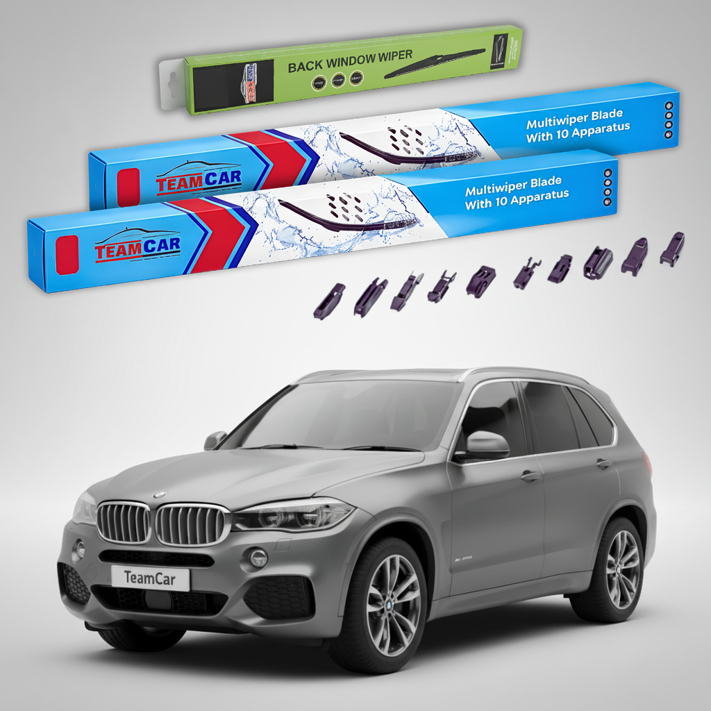 Ștergătoare TeamCar® pentru BMW X5 (F15) / X5 M (F85) 2013–2018 – Set Față și Spate Flat Premium
