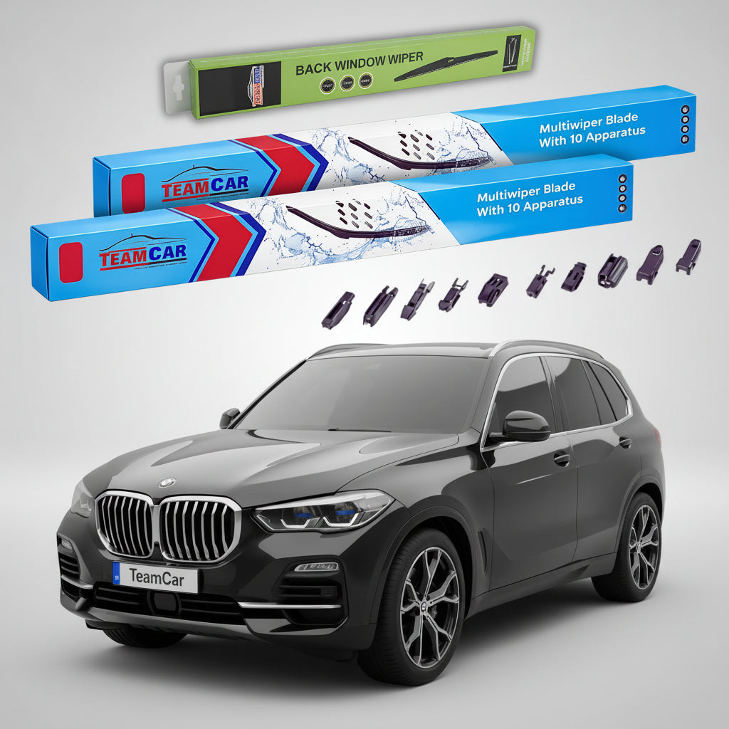Ștergătoare TeamCar® pentru BMW X5 (G05) 2018–prezent – Set Față și Spate Flat Premium