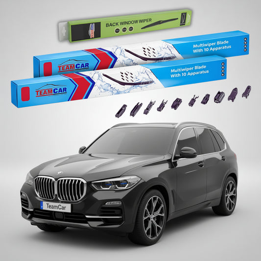 Ștergătoare TeamCar® pentru BMW X5 (G05) 2018–prezent – Set Față și Spate Flat Premium