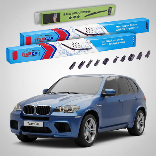 Ștergătoare TeamCar® pentru BMW X5 M (E70) Facelift 2011–2013 – Set Față și Spate Flat Premium