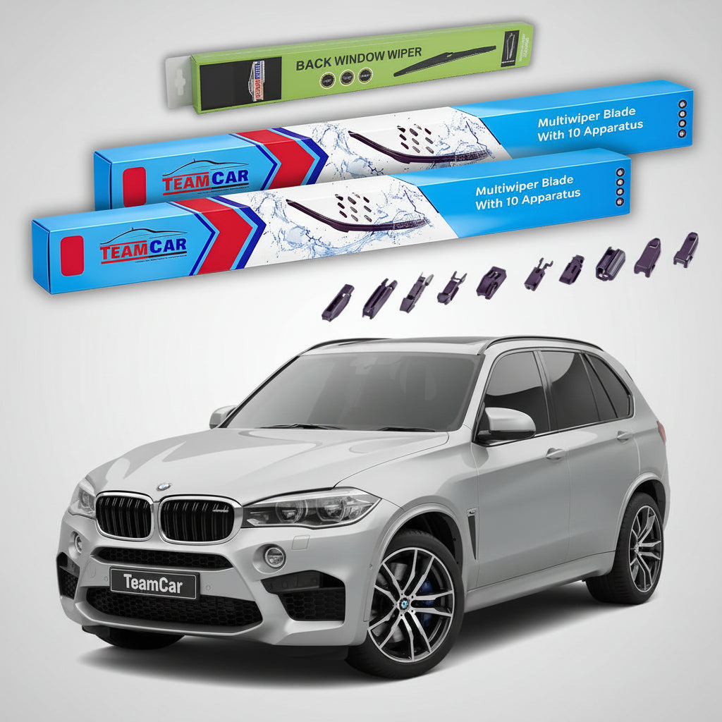 Ștergătoare TeamCar® pentru BMW X5 M (F85) 2013–2018 – Set Față și Spate Flat Premium