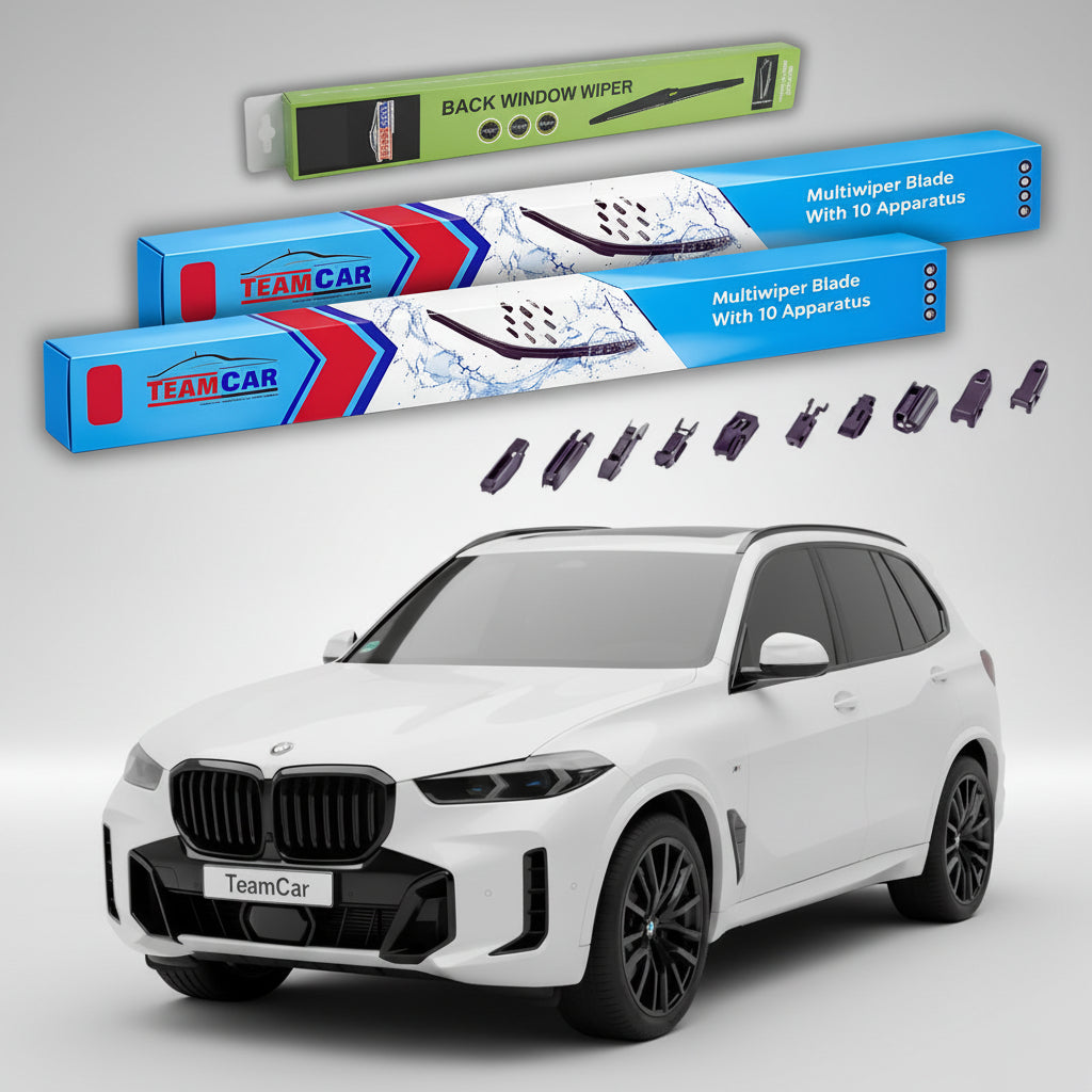 Ștergătoare TeamCar® pentru BMW X5 M (F95) 2018–prezent – Set Față și Spate Flat Premium