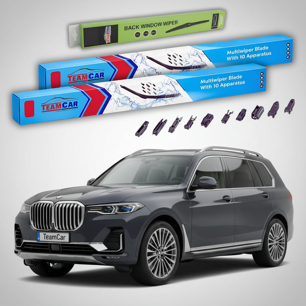 Ștergătoare TeamCar® pentru BMW X7 (G07) 2019–prezent – Set Față și Spate Flat Premium