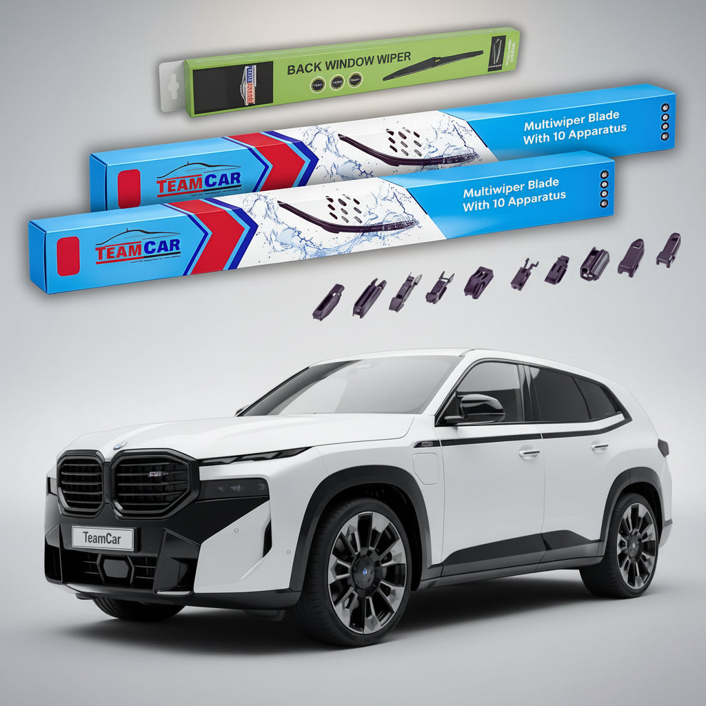 Ștergătoare TeamCar® pentru BMW XM (G09) 2022–prezent – Set Față și Spate Flat Premium