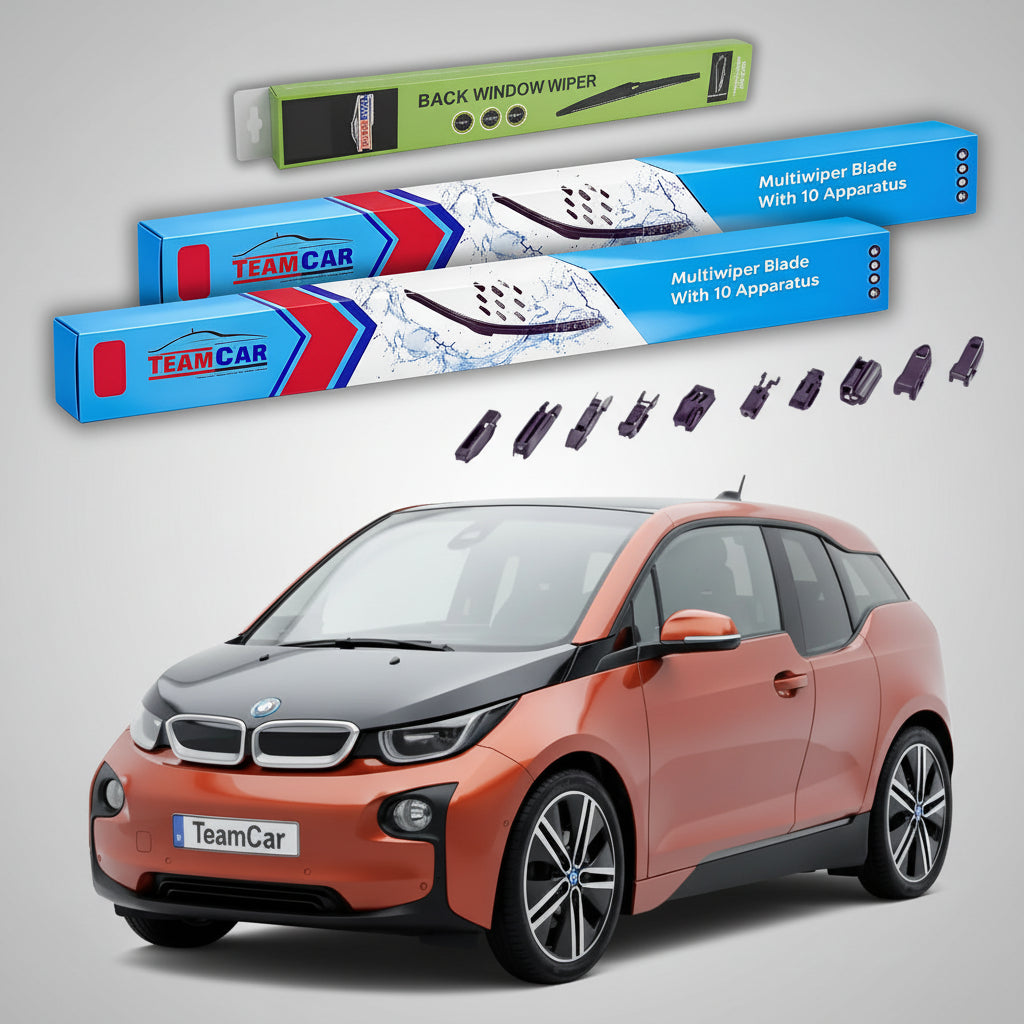 Ștergătoare TeamCar® pentru BMW i3 (I01) 2013–2022 – Set Față și Spate Flat Premium