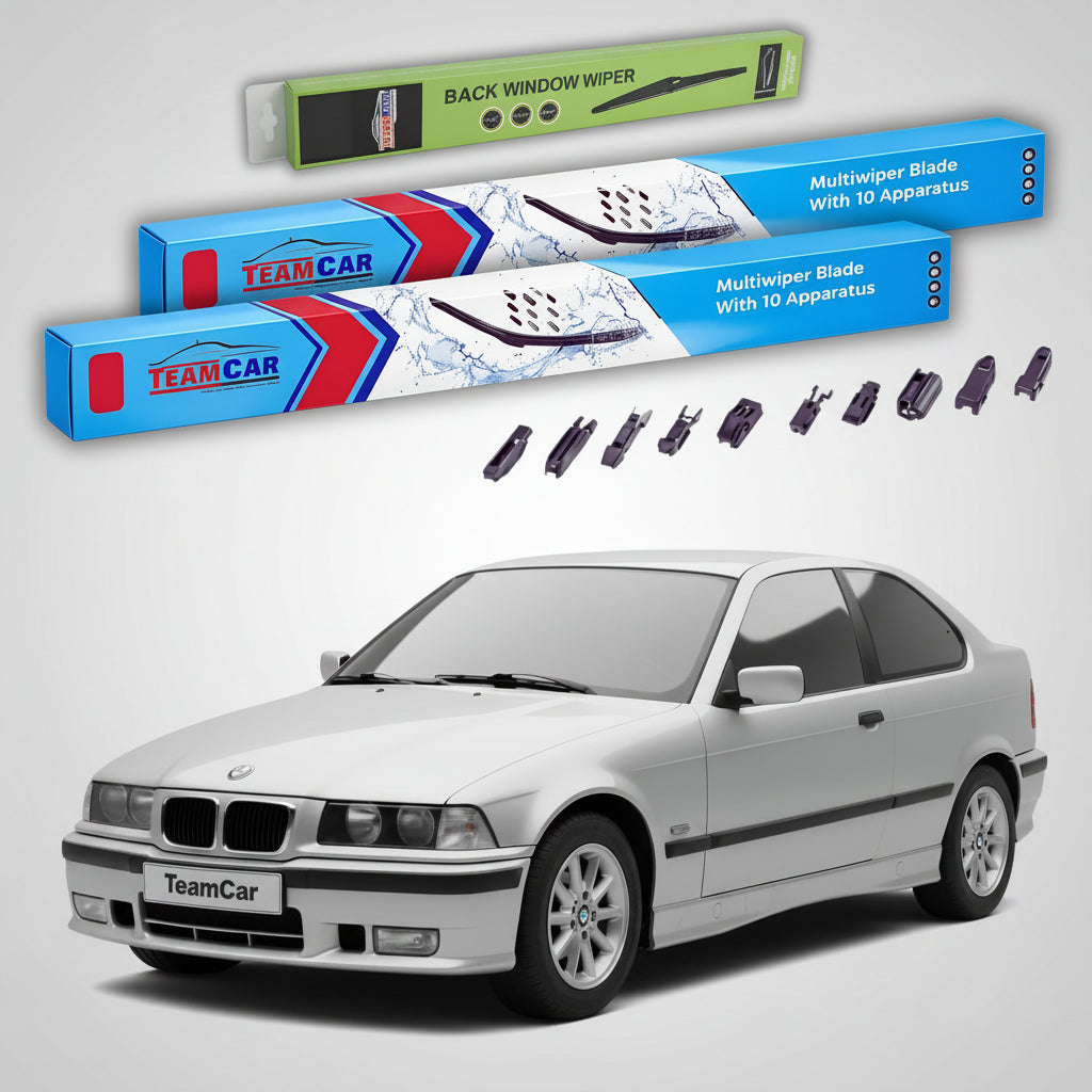 Ștergătoare TeamCar® pentru BMW Seria 3 Compact (E36) 1994–2000 – Set Față și Spate Flat Premium