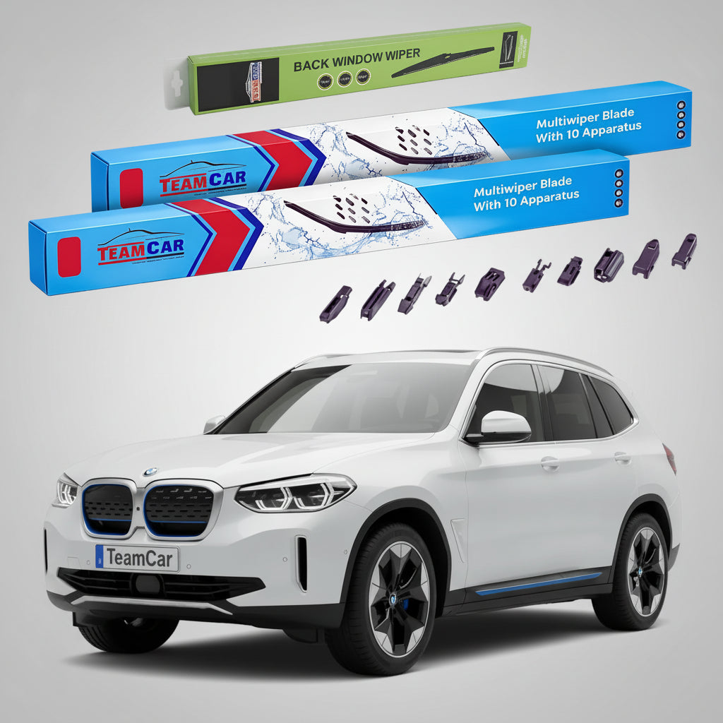 Ștergătoare TeamCar® pentru BMW iX3 (G08) 2020–prezent – Set Față și Spate Flat Premium