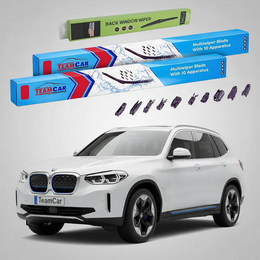 Ștergătoare TeamCar® pentru BMW iX3 (G08) 2020–prezent – Set Față și Spate Flat Premium