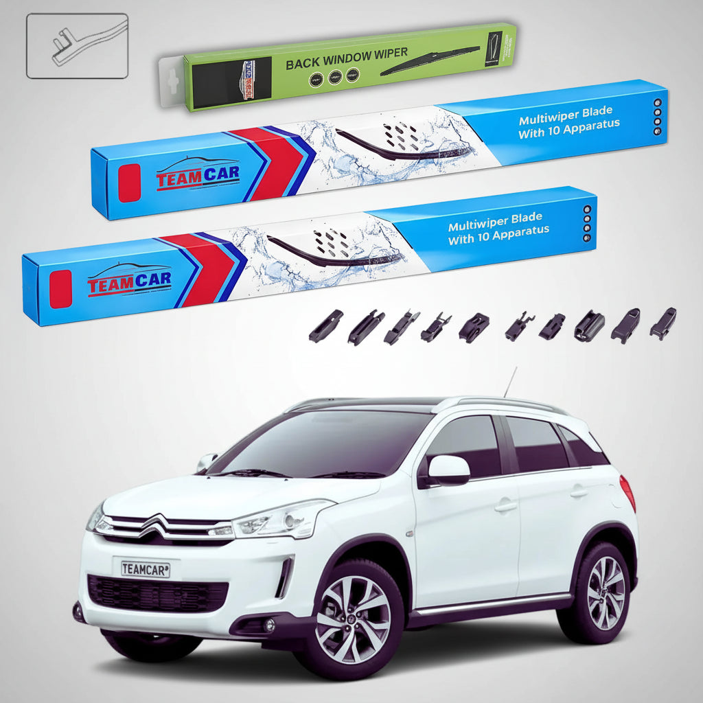 Ștergătoare Citroën C4 Aircross SUV 2012-prezent | Set Față și Spate Flat Premium – TeamCar®