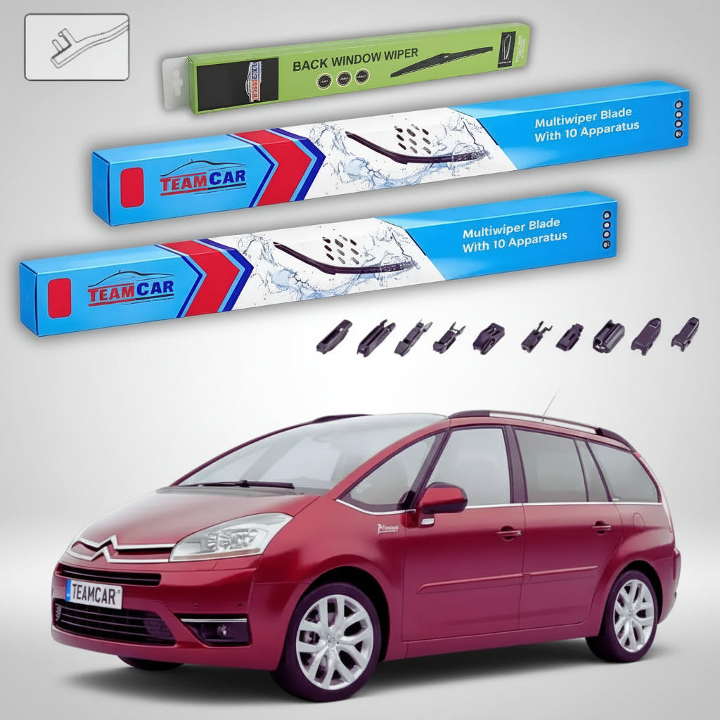 Ștergătoare Citroën C4 Grand Picasso Gen 1 (UA) 7L 2008-2011 | Set Față și Spate Flat Premium – TeamCar®