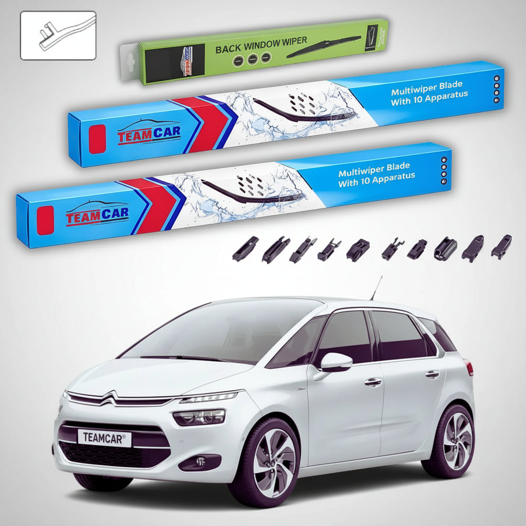 Ștergătoare Citroën C4 Grand Picasso Gen II (B78) 2013-prezent | Set Față și Spate Flat Premium – TeamCar®
