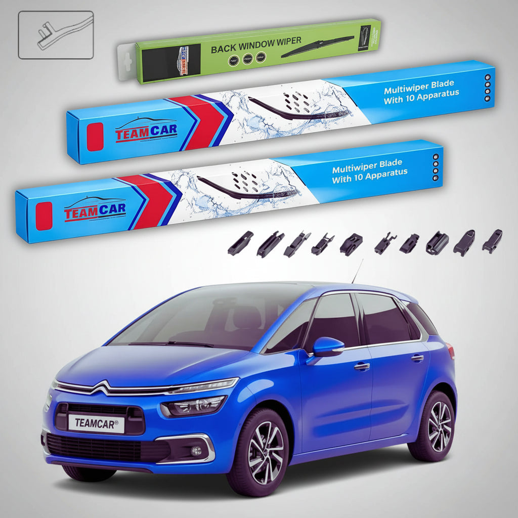 Ștergătoare Citroën C4 Picasso Gen 2 Facelift MPV 2016-prezent | Set Față și Spate Flat Premium – TeamCar®