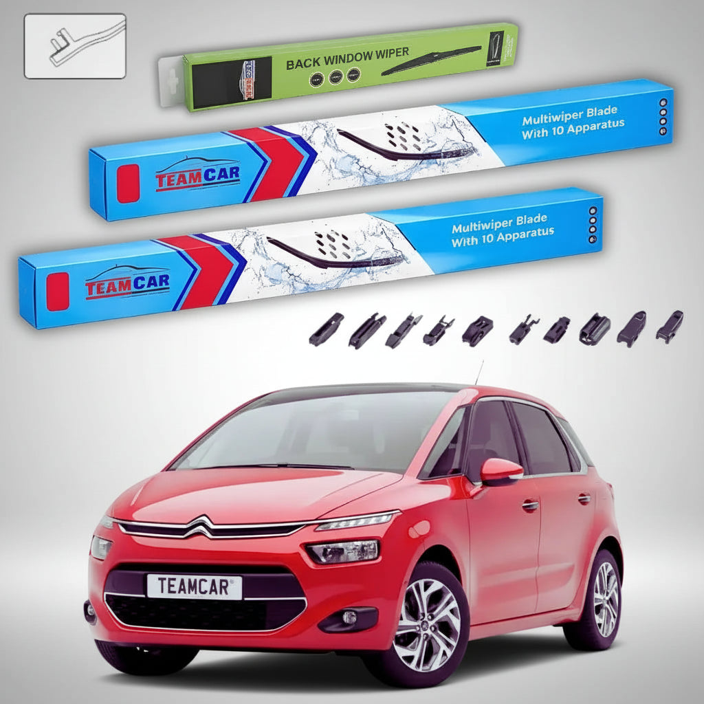 Ștergătoare Citroën C4 Picasso Gen 2 MPV 2013-prezent | Set Față și Spate Flat Premium – TeamCar®