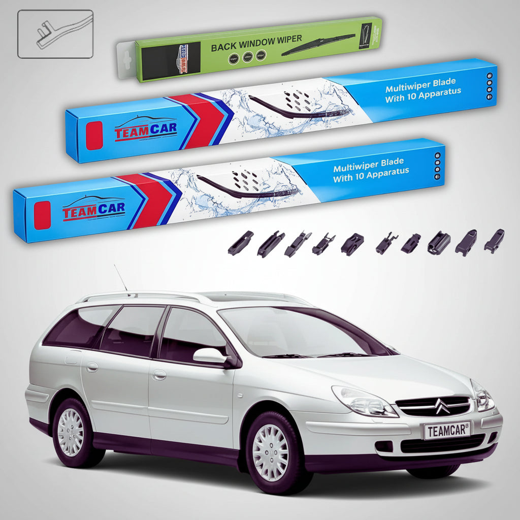 Ștergătoare Citroën C5 Break Gen 1 (DE) Estate 2001-2003 | Set Față și Spate Flat Premium – TeamCar®