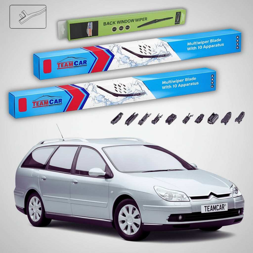 Ștergătoare Citroën C5 Break Gen 1 (DE) Estate 2003-2004 | Set Față și Spate Flat Premium – TeamCar®