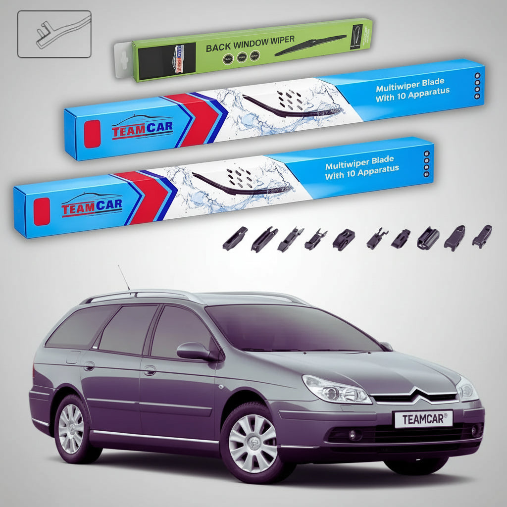 Ștergătoare Citroën C5 Break Gen 2 (RE) Estate 2004-2008 | Set Față și Spate Flat Premium – TeamCar®