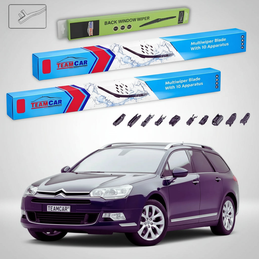 Ștergătoare Citroën C5 Tourer Gen 3 (TD) Estate 2008-prezent | Set Față și Spate Flat Premium – TeamCar®