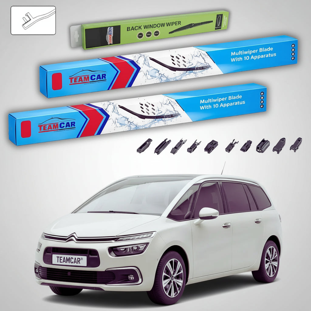 Ștergătoare Citroën Grand C4 Spacetourer 04.2018-prezent | Set Față și Spate Flat Premium – TeamCar®