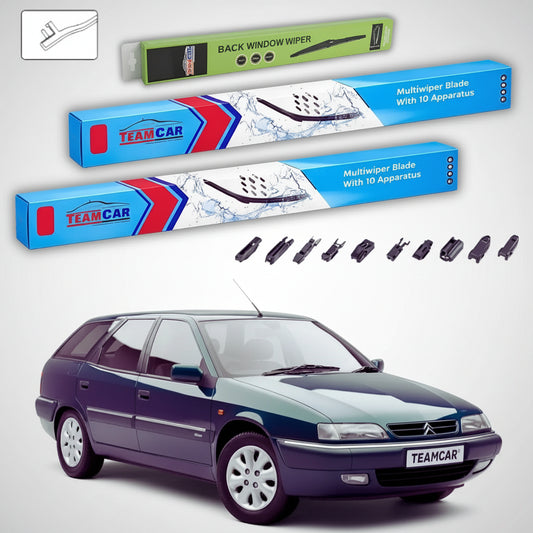 Ștergătoare Citroën Xantia Break X2 Facelift Estate 1999-2001 | Set Față și Spate Flat Premium – TeamCar®