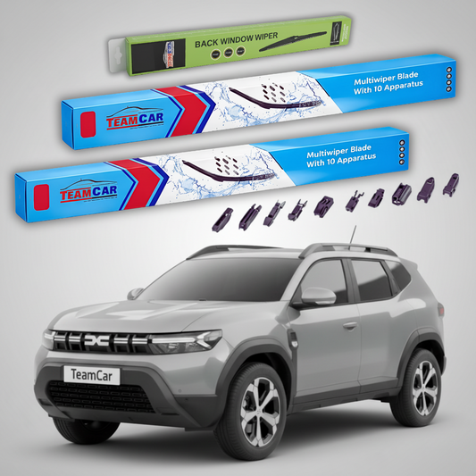 Ștergătoare TeamCar® pentru Dacia Duster III 2024-prezent – Set Față și Spate Flat Premium