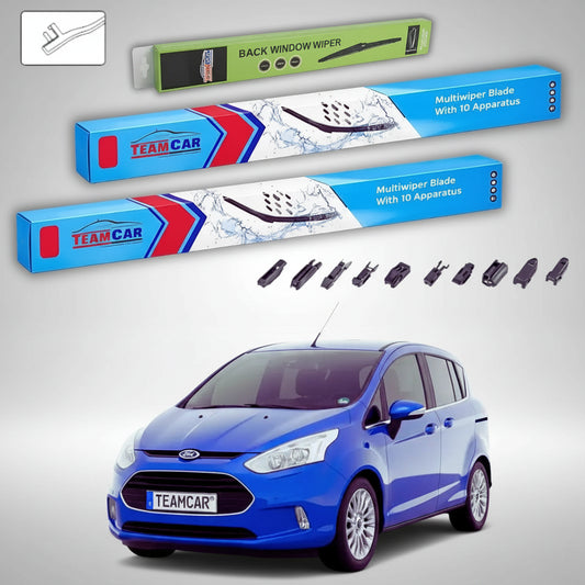 Ștergătoare Ford B-Max MPV 2012-prezent | Set Față și Spate Flat Premium – TeamCar®