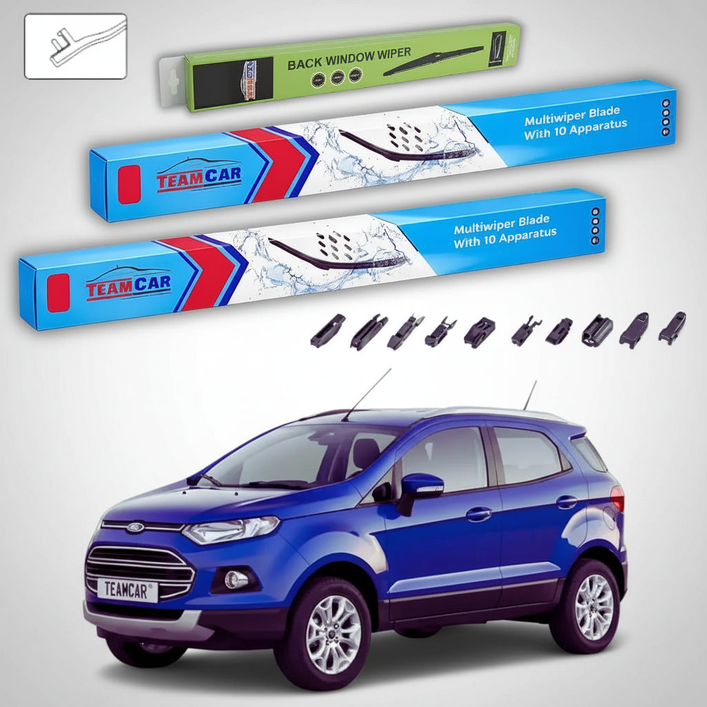 Ștergătoare Ford Ecosport SUV 2013-2016 | Set Față și Spate Flat Premium – TeamCar®