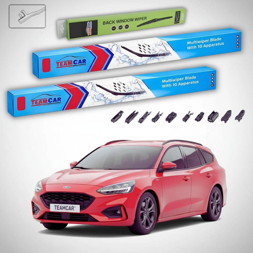Ștergătoare Ford Focus IV Estate 2018-2024 | Set Față și Spate Flat Premium – TeamCar®