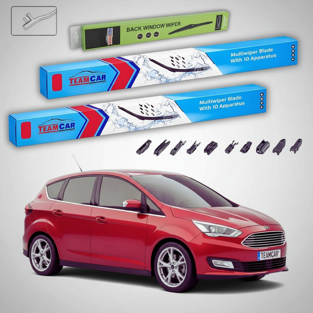Ștergătoare Ford Grand C-Max Gen II MPV 2015-prezent | Set Față și Spate Flat Premium – TeamCar®