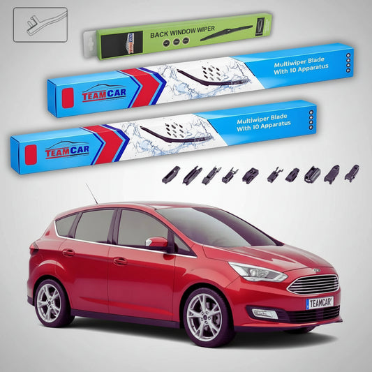 Ștergătoare Ford Grand C-Max Gen II MPV 2015-prezent | Set Față și Spate Flat Premium – TeamCar®
