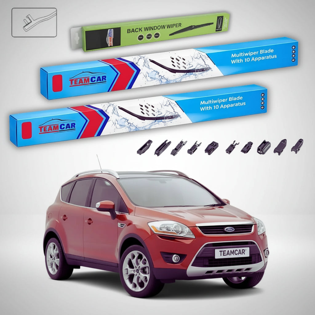 
Ștergătoare Ford Kuga Mk1 C394 SUV 2008-2012 | Set Față și Spate Flat Premium – TeamCar®

