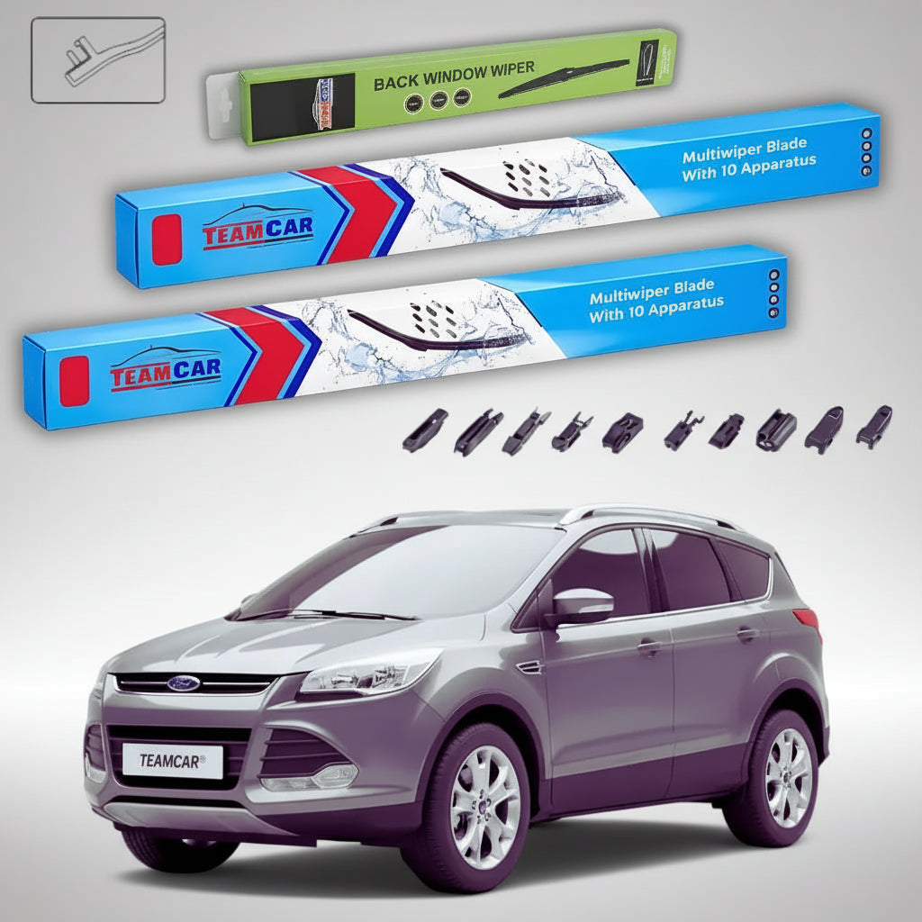 Ștergătoare Ford Kuga Mk2 DM2 SUV 2012-prezent | Set Față și Spate Flat Premium – TeamCar®