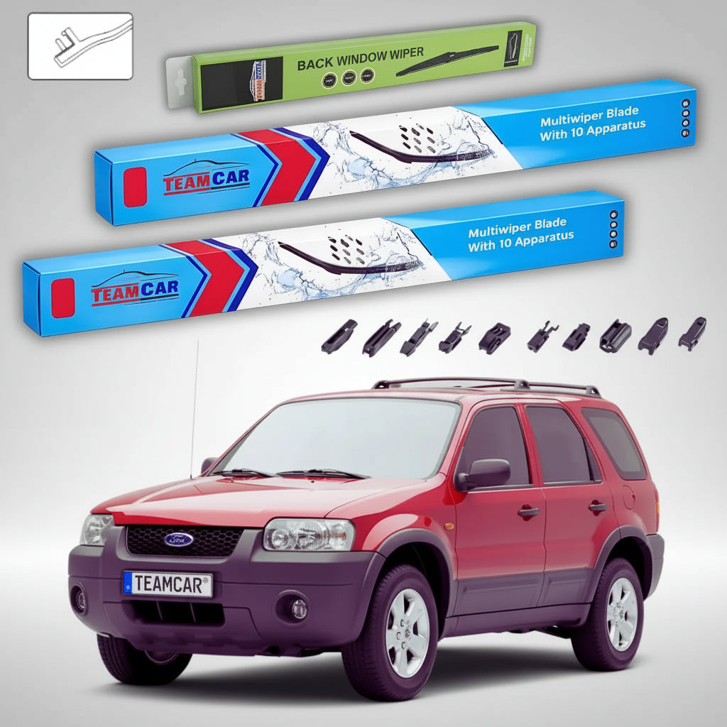 Ștergătoare Ford Maverick Gen II SUV 2000-2007 | Set Față și Spate Flat Premium – TeamCar®