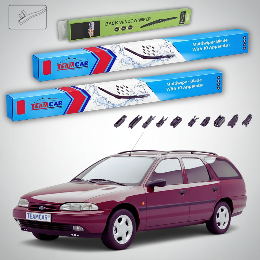 Ștergătoare Ford Mondeo Mk1 Estate 1993-1996 | Set Față și Spate Flat Premium – TeamCar®
