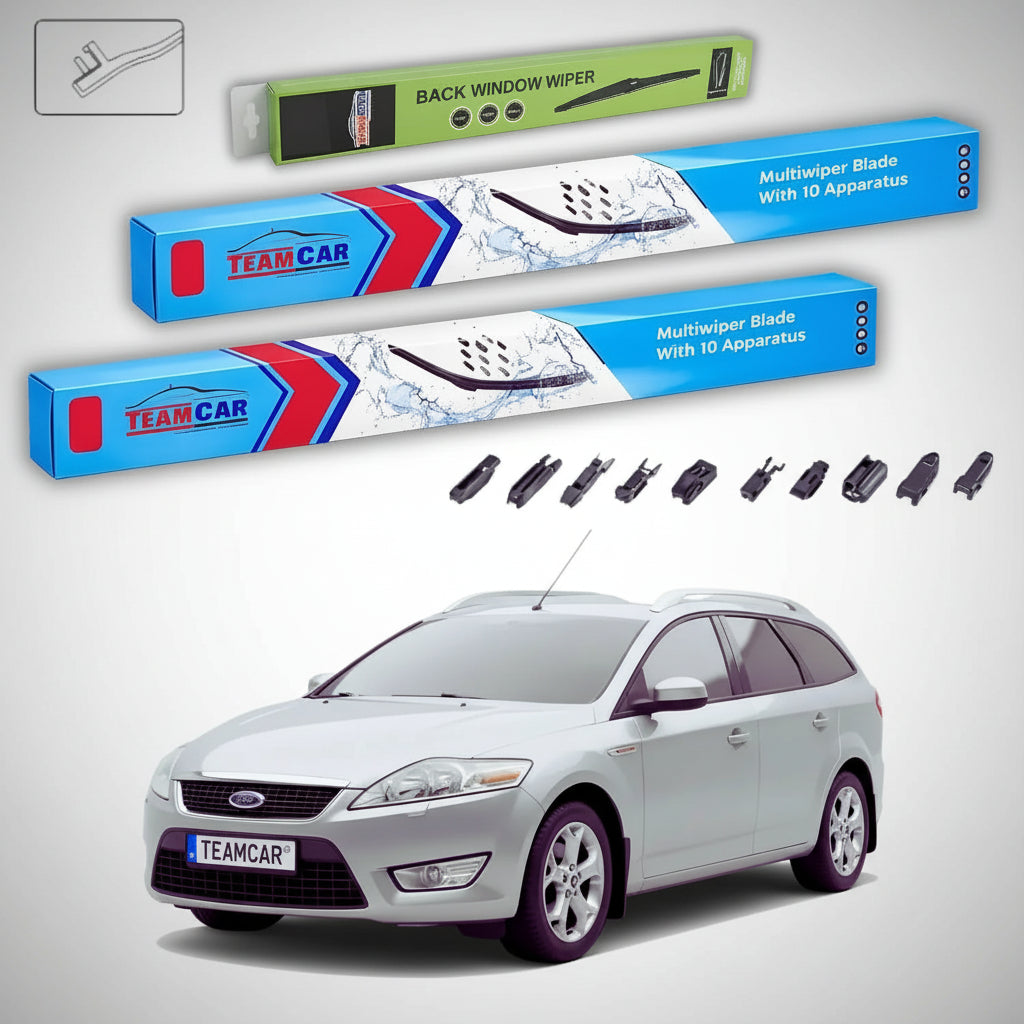 Ștergătoare Ford Mondeo Mk4 Estate 2007-2014 | Set Față și Spate Flat Premium – TeamCar®