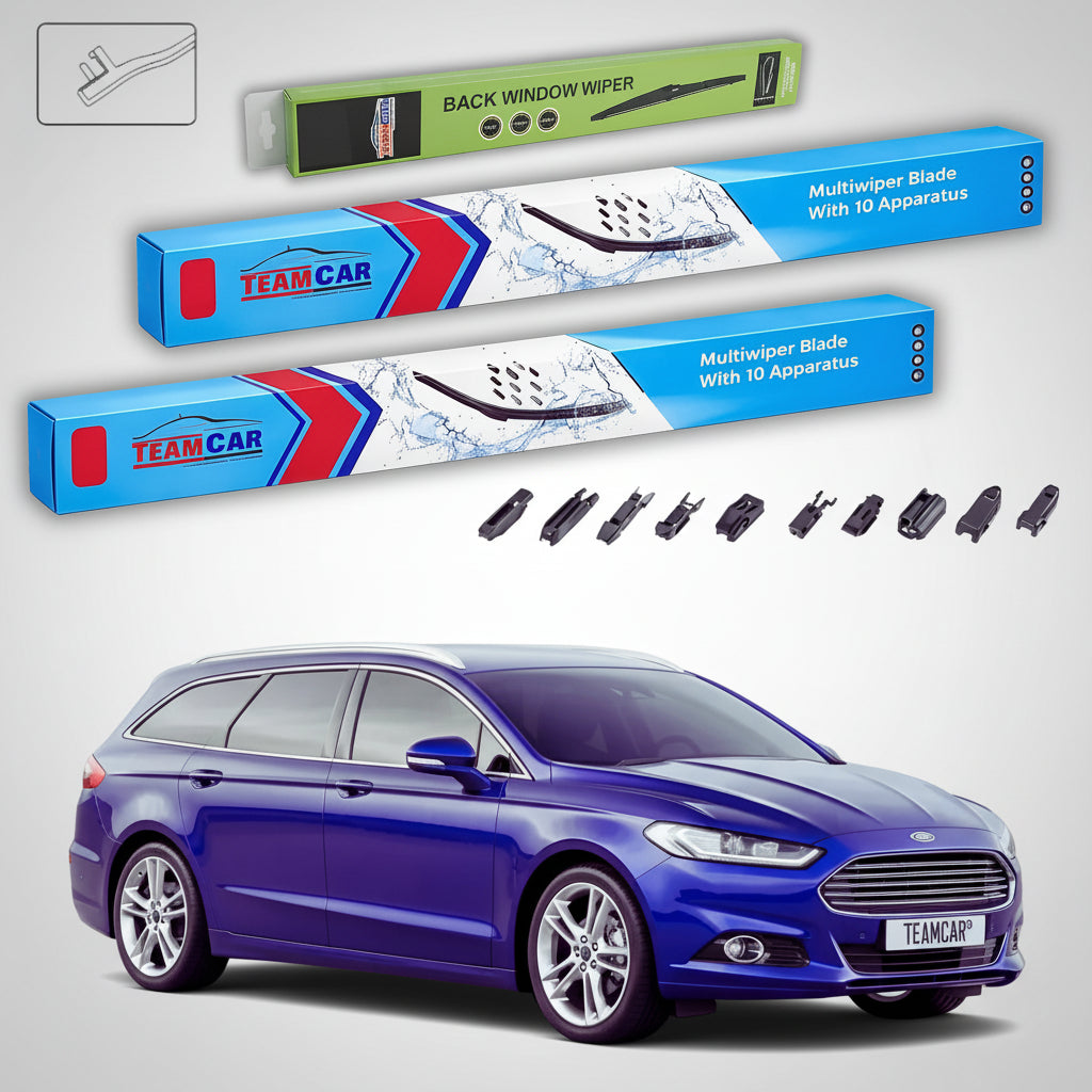 Ștergătoare Ford Mondeo Mk5 Estate 2014-2024 | Set Față și Spate Flat Premium – TeamCar®