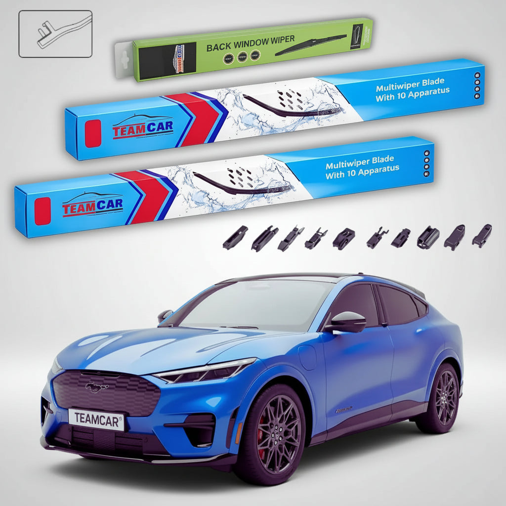 Ștergătoare Ford Mustang Mach-E EV 2020-2024 | Set Față și Spate Flat Premium – TeamCar®
