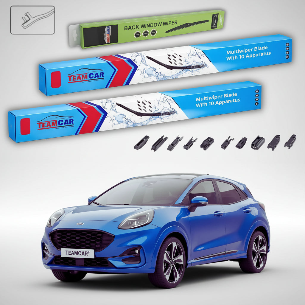 Ștergătoare Ford Puma Gen II SUV 2019-prezent | Set Față și Spate Flat Premium – TeamCar®