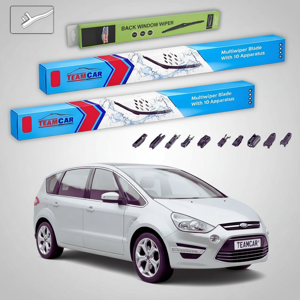Ștergătoare Ford S-Max Mk1 WA6 Facelift 2009-2014 | Set Față și Spate Flat Premium – TeamCar®