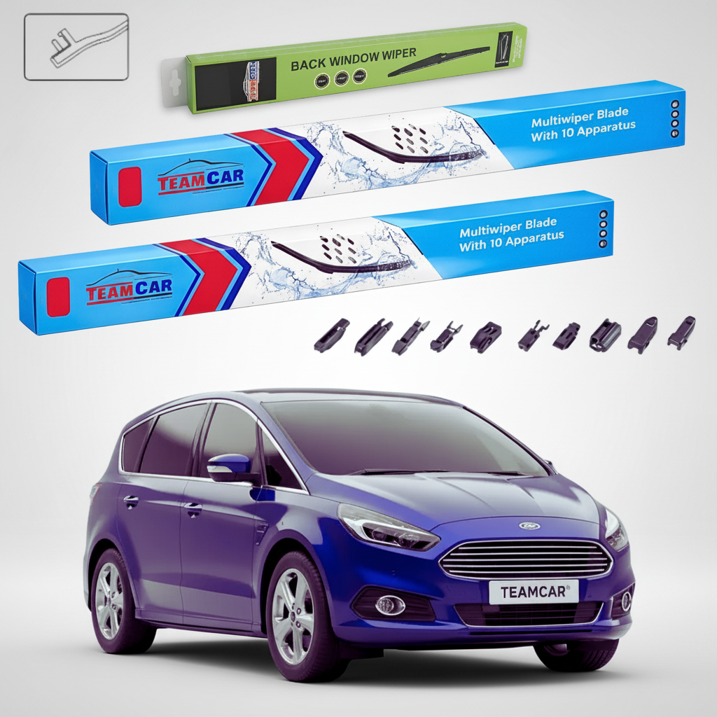 Ștergătoare Ford S-Max Mk2 CD391 2015-prezent | Set Față și Spate Flat Premium – TeamCar®