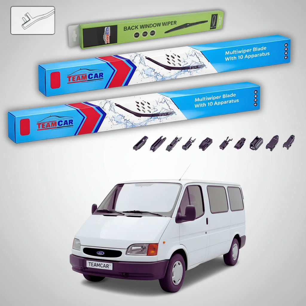 Ștergătoare Ford Transit Tourneo Gen IV VE83 1994-2000 | Set Față și Spate Flat Premium – TeamCar®