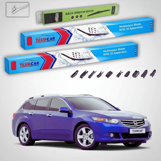 Ștergătoare Honda Accord Gen VIII Tourer (CW) Estate 2008-2015 | Set Față și Spate Flat Premium – TeamCar®