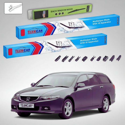 Ștergătoare Honda Accord Gen VII Tourer (CM) Estate 2003-2008 | Set Față și Spate Flat Premium – TeamCar®