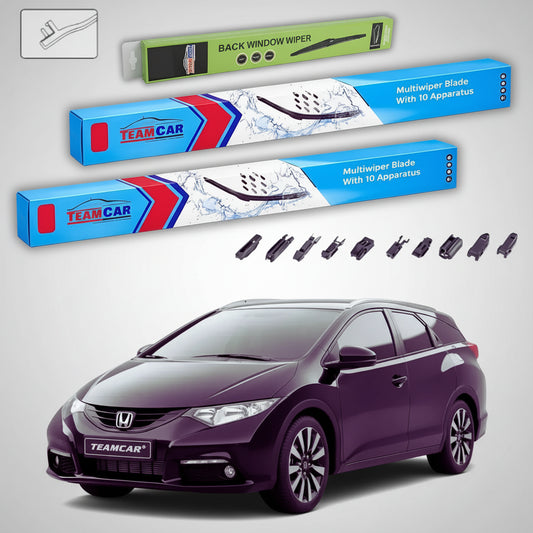 Ștergătoare Honda Civic Tourer IX MK Estate 2014-prezent | Set Față și Spate Flat Premium – TeamCar®