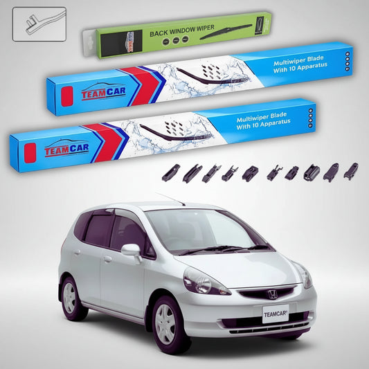 Ștergătoare Honda Fit Gen I GD1/GD3 2001-2007 | Set Față și Spate Flat Premium – TeamCar®
